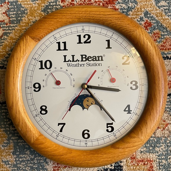 L.L. Bean Wall Decor Vintage 8s Ll Bean Weather Station Clock